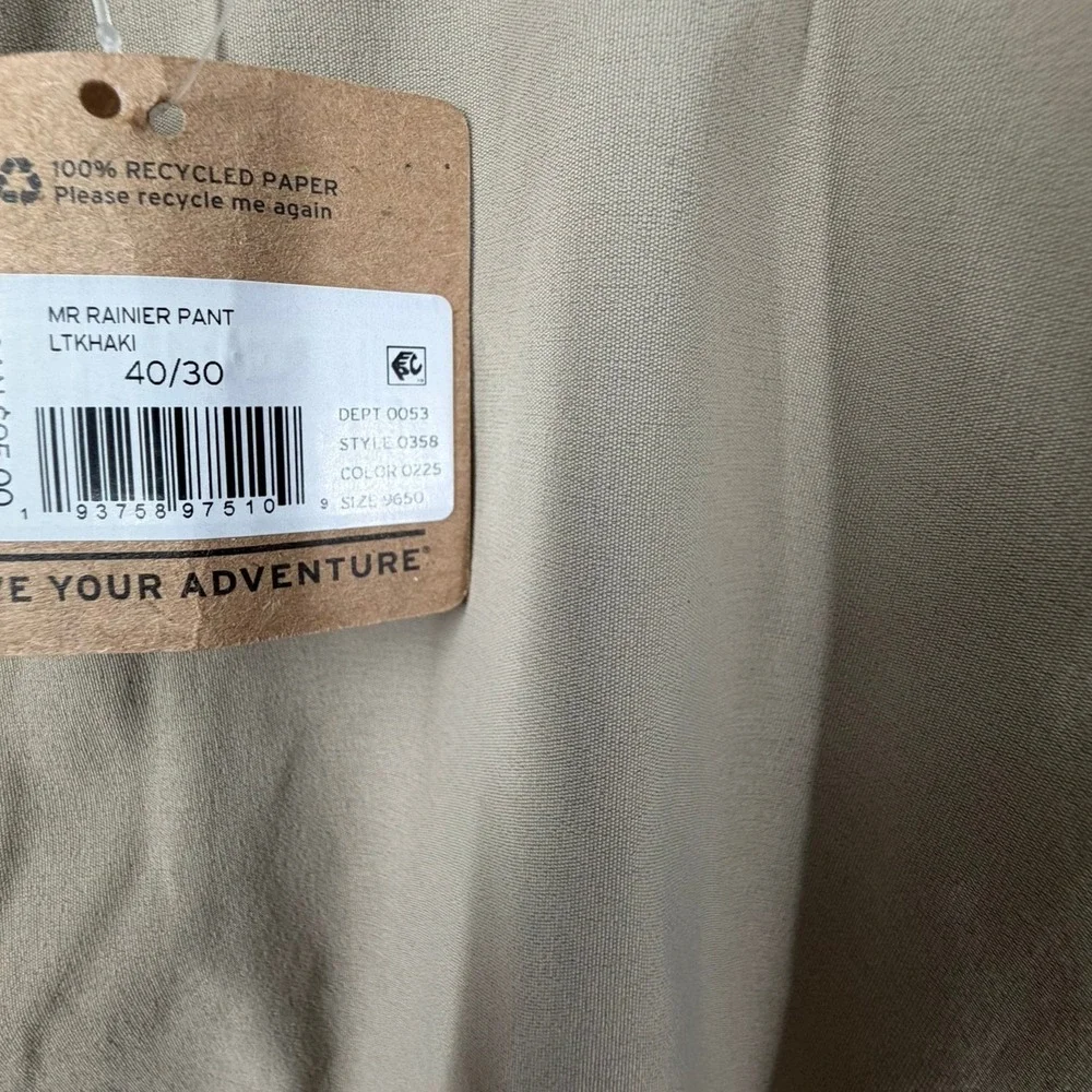 Eddie Bauer Men's First Mr Rainier Hiking Pants Tan UPF 50+Men's Size 40X30 NEW